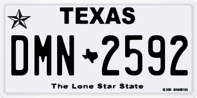 TX license plate DMN2592