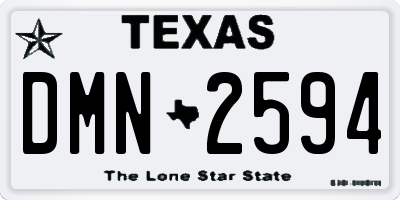 TX license plate DMN2594