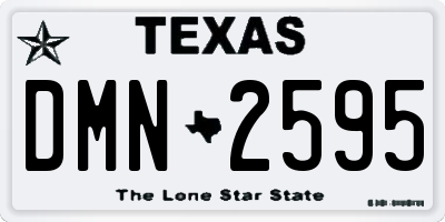 TX license plate DMN2595
