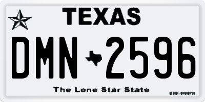 TX license plate DMN2596