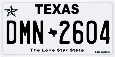 TX license plate DMN2604