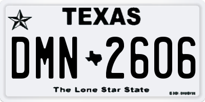 TX license plate DMN2606