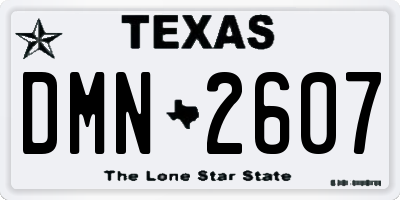 TX license plate DMN2607