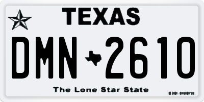 TX license plate DMN2610