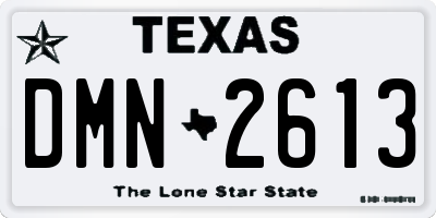 TX license plate DMN2613