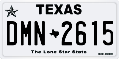 TX license plate DMN2615