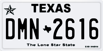 TX license plate DMN2616