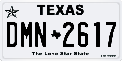 TX license plate DMN2617