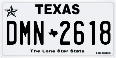 TX license plate DMN2618