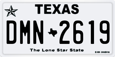 TX license plate DMN2619