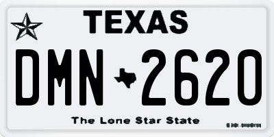 TX license plate DMN2620