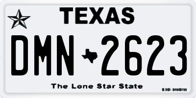 TX license plate DMN2623