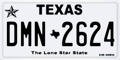 TX license plate DMN2624
