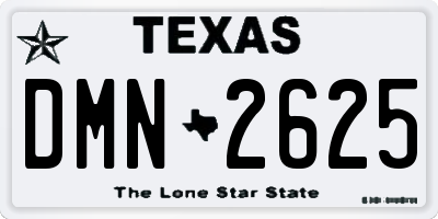 TX license plate DMN2625
