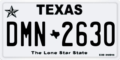 TX license plate DMN2630