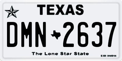 TX license plate DMN2637