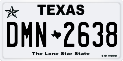 TX license plate DMN2638