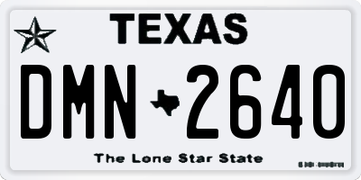 TX license plate DMN2640