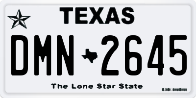 TX license plate DMN2645