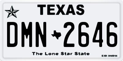 TX license plate DMN2646