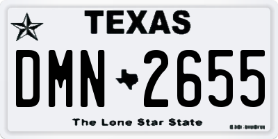 TX license plate DMN2655