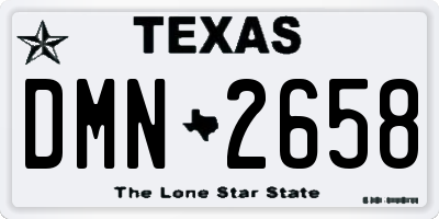 TX license plate DMN2658
