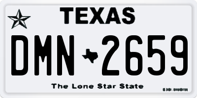 TX license plate DMN2659