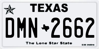 TX license plate DMN2662