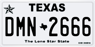 TX license plate DMN2666