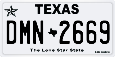 TX license plate DMN2669