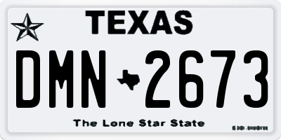 TX license plate DMN2673