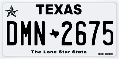 TX license plate DMN2675