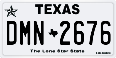TX license plate DMN2676