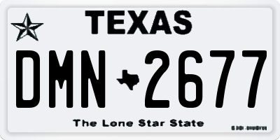 TX license plate DMN2677