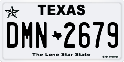 TX license plate DMN2679