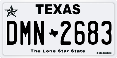 TX license plate DMN2683