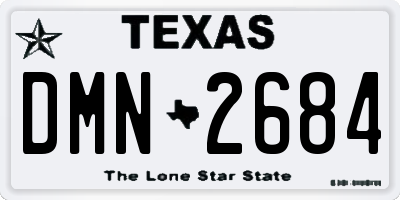 TX license plate DMN2684