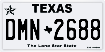 TX license plate DMN2688