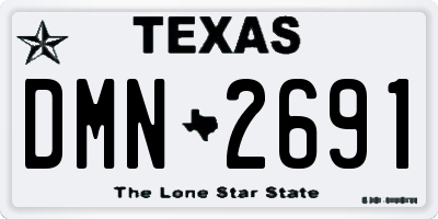 TX license plate DMN2691