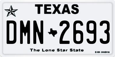 TX license plate DMN2693