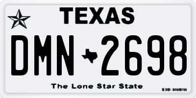 TX license plate DMN2698