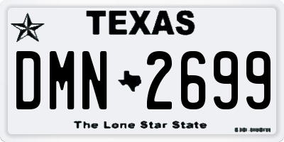 TX license plate DMN2699