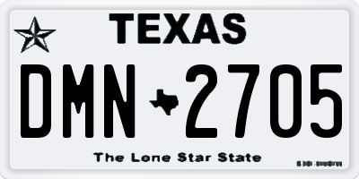 TX license plate DMN2705