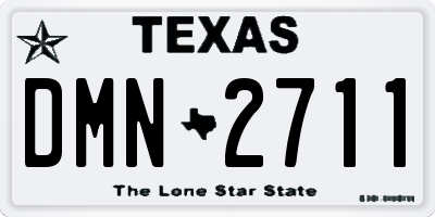 TX license plate DMN2711
