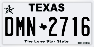 TX license plate DMN2716