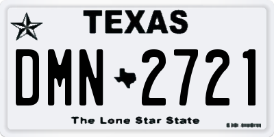 TX license plate DMN2721