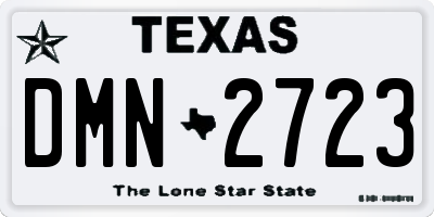 TX license plate DMN2723