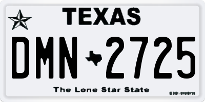 TX license plate DMN2725