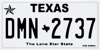 TX license plate DMN2737