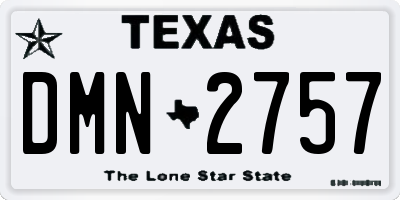 TX license plate DMN2757